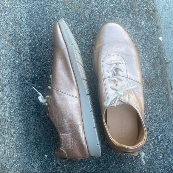 Darkwood Touch woman’s 39 (8.5) lace-up shoes gold metallic. Padded inside le - Picture 3 of 9